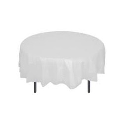 90" Table Cover Round-White