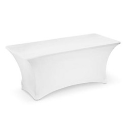 8FT Spandex Table Cover-White