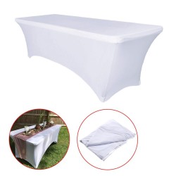 6FT Spandex Table Cover-White