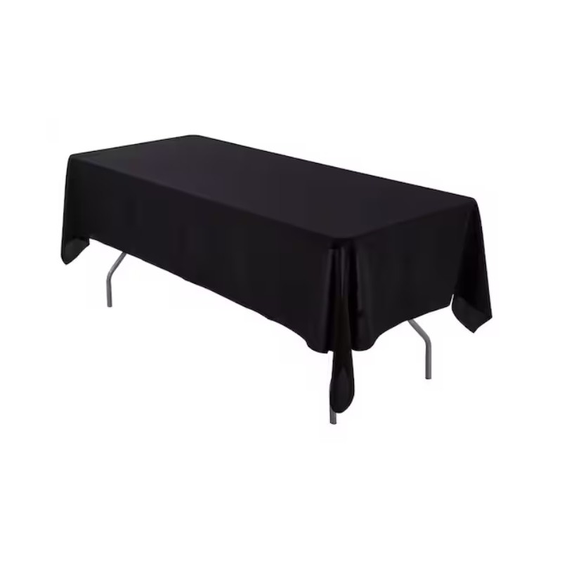 72"x120" Table Cover Black (Fits 8FT or 6FT Rectangular Tables)
