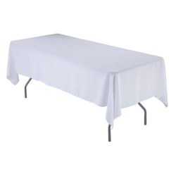 60"x102" Table Cover White (Fits 4FT or 6FT Rectangular Tables)