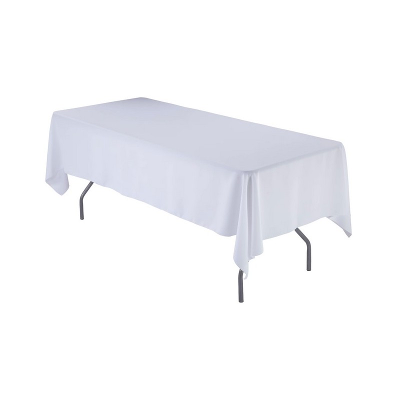 60"x102" Table Cover White (Fits 4FT or 6FT Rectangular Tables)