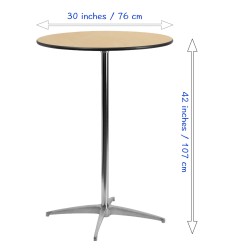 Wooden Round Cocktail Table (30Inch)